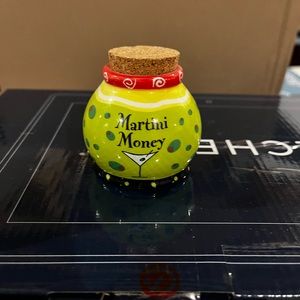 Martini money bank with magnet